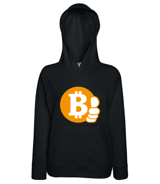 Z bitcoinem będzie ok - Bluza z nadrukiem - Bitcoin - Kryptowaluty - Damska z kapturem