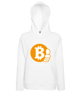 Z bitcoinem będzie ok - Bluza z nadrukiem - Kryptowaluty - bitcoin - Damska z kapturem