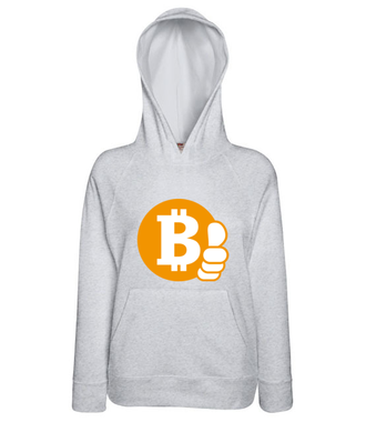 Z bitcoinem będzie ok - Bluza z nadrukiem - Kryptowaluty - bitcoin - Damska z kapturem