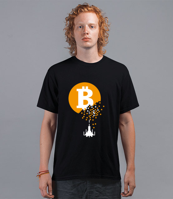 Bitcoin trafiony i zatopiony koszulka z nadrukiem bitcoin kryptowaluty mezczyzna jipi pl 1858 41