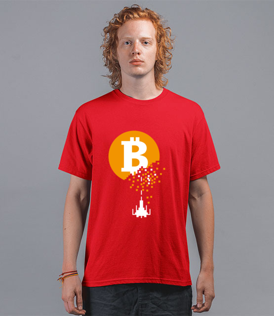 Bitcoin trafiony i zatopiony koszulka z nadrukiem bitcoin kryptowaluty mezczyzna jipi pl 1858 42