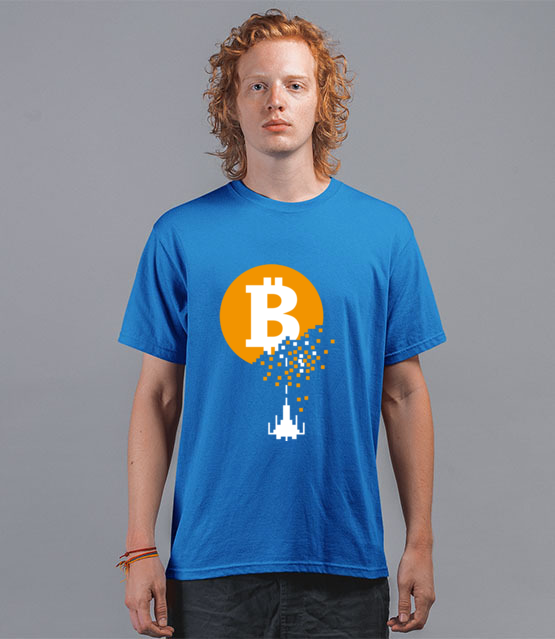 Bitcoin trafiony i zatopiony koszulka z nadrukiem bitcoin kryptowaluty mezczyzna jipi pl 1858 43