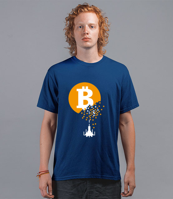 Bitcoin trafiony i zatopiony koszulka z nadrukiem bitcoin kryptowaluty mezczyzna jipi pl 1858 44