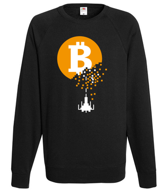 Bitcoin trafiony i zatopiony - Bluza z nadrukiem - Kryptowaluty - bitcoin - Męska