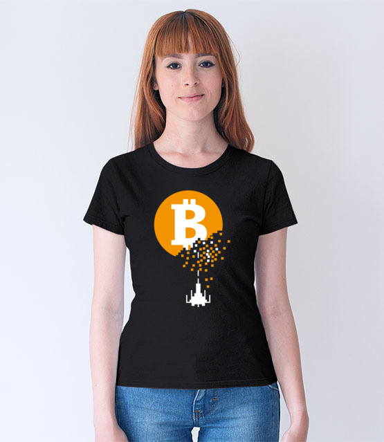Bitcoin trafiony i zatopiony koszulka z nadrukiem bitcoin kryptowaluty kobieta jipi pl 1858 64