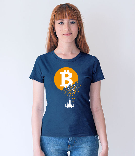 Bitcoin trafiony i zatopiony koszulka z nadrukiem bitcoin kryptowaluty kobieta jipi pl 1858 68
