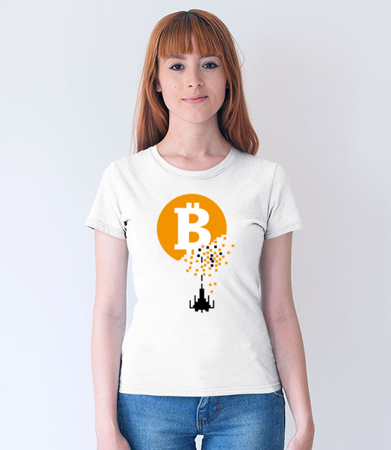 Bitcoin trafiony i zatopiony koszulka z nadrukiem bitcoin kryptowaluty kobieta jipi pl 1859 65