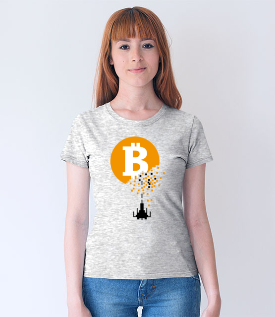 Bitcoin trafiony i zatopiony koszulka z nadrukiem bitcoin kryptowaluty kobieta jipi pl 1859 69
