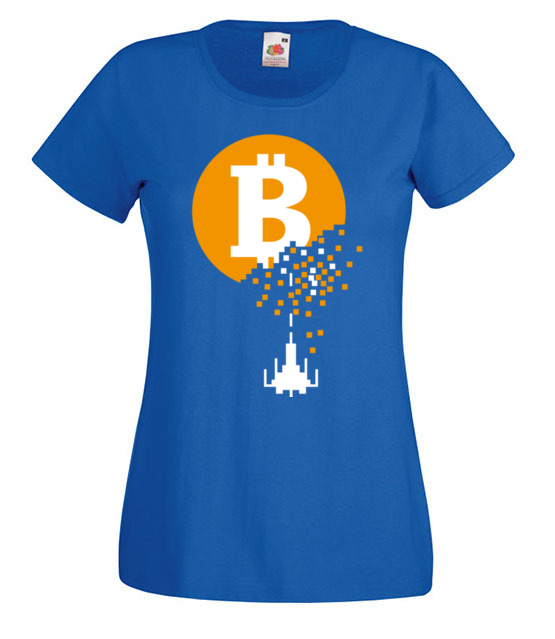 Bitcoin trafiony i zatopiony koszulka z nadrukiem kryptowaluty bitcoin kobieta jipi pl 1858 61