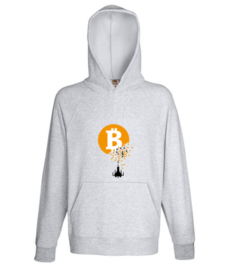 Bitcoin trafiony i zatopiony - Bluza z nadrukiem - Kryptowaluty - bitcoin - Męska z kapturem