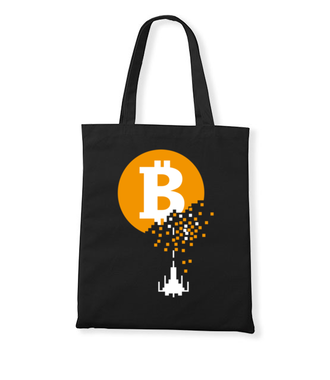 Bitcoin trafiony i zatopiony - Torba z nadrukiem - Kryptowaluty - bitcoin - Gadżety