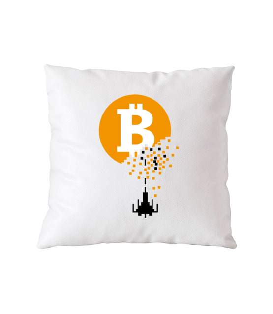 Bitcoin trafiony i zatopiony poduszka z nadrukiem kryptowaluty bitcoin gadzety jipi pl 1859 164