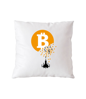 Bitcoin trafiony i zatopiony - Poduszka z nadrukiem - Kryptowaluty - bitcoin - Gadżety