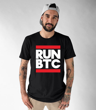 Krótki, konkretny przekaz - Koszulka z nadrukiem - Bitcoin - Kryptowaluty - Męska