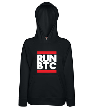 Krótki, konkretny przekaz - Bluza z nadrukiem - Kryptowaluty - bitcoin - Damska z kapturem