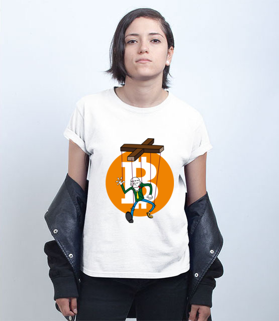 Humor krypto maniaka koszulka z nadrukiem bitcoin kryptowaluty kobieta jipi pl 1862 71