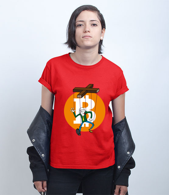 Humor krypto maniaka koszulka z nadrukiem bitcoin kryptowaluty kobieta jipi pl 1862 72