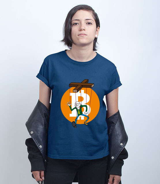 Humor krypto maniaka koszulka z nadrukiem bitcoin kryptowaluty kobieta jipi pl 1862 74