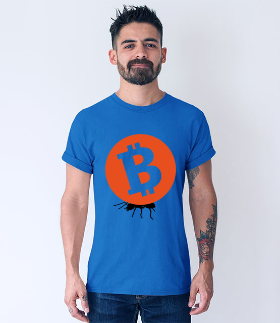 Grosz do grosza koszulka z nadrukiem bitcoin kryptowaluty mezczyzna jipi pl 1870 55