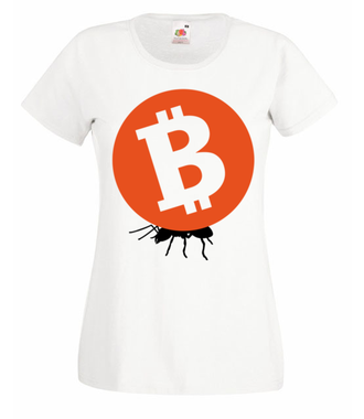 Grosz do grosza - Koszulka z nadrukiem - Kryptowaluty - bitcoin - Damska