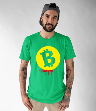 Popracuj i zarobisz - Koszulka z nadrukiem - Kryptowaluty - bitcoin - Męska