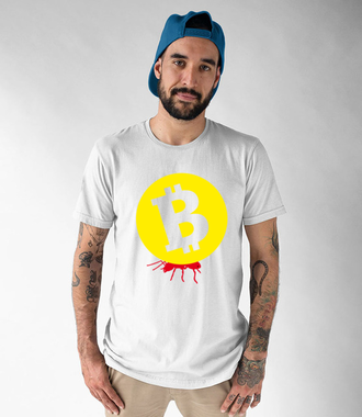 Popracuj i zarobisz - Koszulka z nadrukiem - Kryptowaluty - bitcoin - Męska