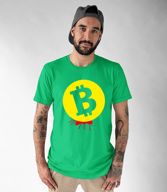 Popracuj i zarobisz koszulka z nadrukiem kryptowaluty bitcoin mezczyzna jipi pl 1871 190