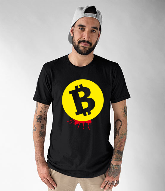 Popracuj i zarobisz koszulka z nadrukiem kryptowaluty bitcoin mezczyzna jipi pl 1871 46