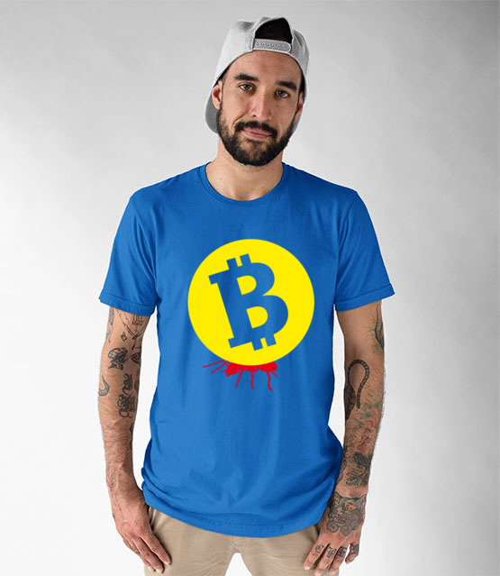 Popracuj i zarobisz koszulka z nadrukiem kryptowaluty bitcoin mezczyzna jipi pl 1871 49