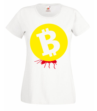 Popracuj i zarobisz - Koszulka z nadrukiem - Bitcoin - Kryptowaluty - Damska