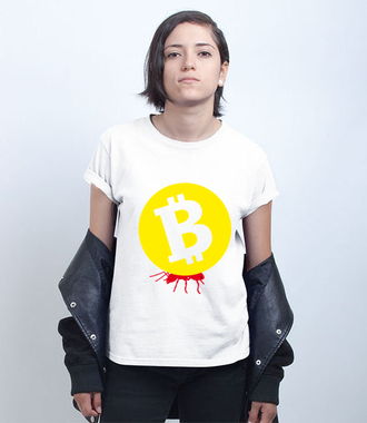 Popracuj i zarobisz - Koszulka z nadrukiem - Bitcoin - Kryptowaluty - Damska