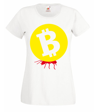 Popracuj i zarobisz - Koszulka z nadrukiem - Kryptowaluty - bitcoin - Damska