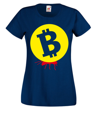 Popracuj i zarobisz - Koszulka z nadrukiem - Kryptowaluty - bitcoin - Damska