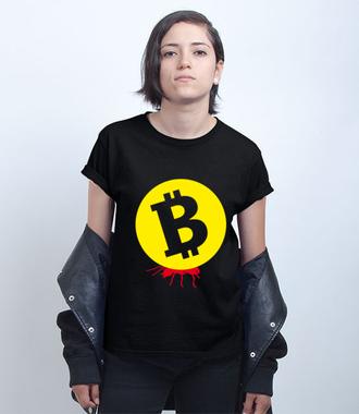 Popracuj i zarobisz - Koszulka z nadrukiem - Kryptowaluty - bitcoin - Damska