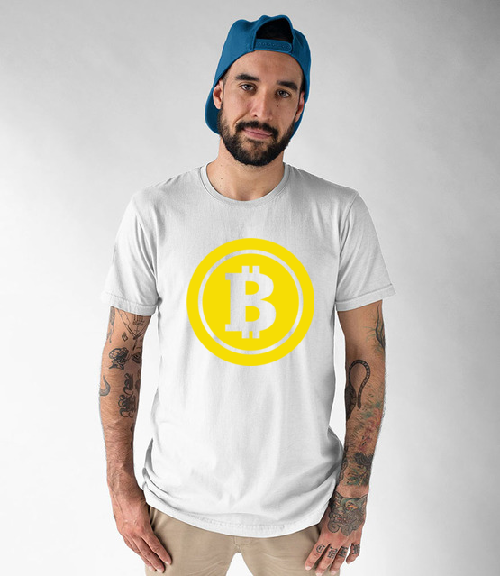 Sloneczny bohater koszulka z nadrukiem bitcoin kryptowaluty mezczyzna jipi pl 1877 47