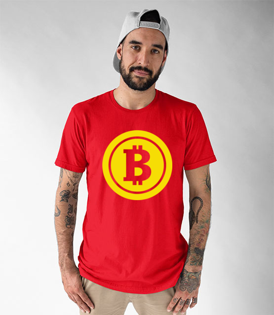 Sloneczny bohater koszulka z nadrukiem bitcoin kryptowaluty mezczyzna jipi pl 1877 48
