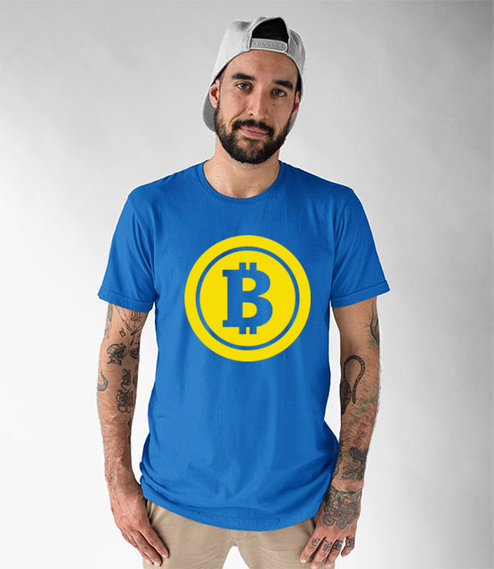 Sloneczny bohater koszulka z nadrukiem bitcoin kryptowaluty mezczyzna jipi pl 1877 49