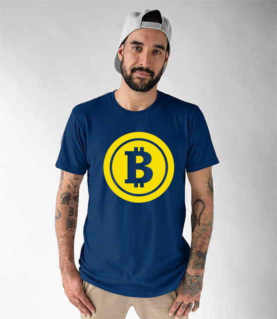 Sloneczny bohater koszulka z nadrukiem bitcoin kryptowaluty mezczyzna jipi pl 1877 50