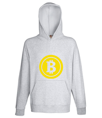 Słoneczny bohater - Bluza z nadrukiem - Bitcoin - Kryptowaluty - Męska z kapturem
