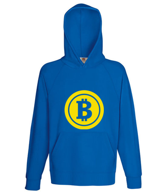 Słoneczny bohater - Bluza z nadrukiem - Bitcoin - Kryptowaluty - Męska z kapturem