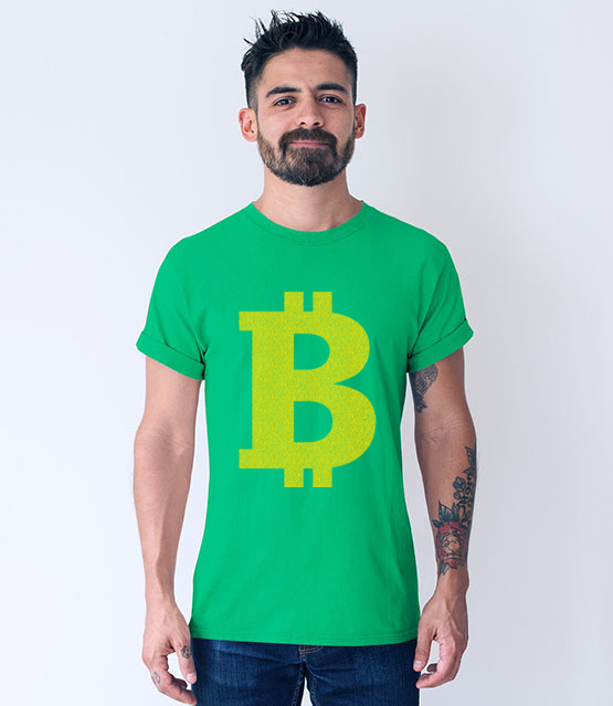 Bitcoinowy minimalizm koszulka z nadrukiem bitcoin kryptowaluty mezczyzna jipi pl 1879 192
