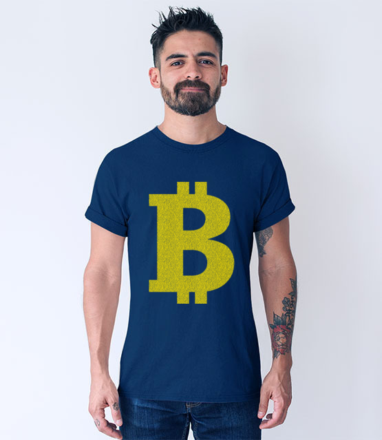 Bitcoinowy minimalizm koszulka z nadrukiem bitcoin kryptowaluty mezczyzna jipi pl 1879 56