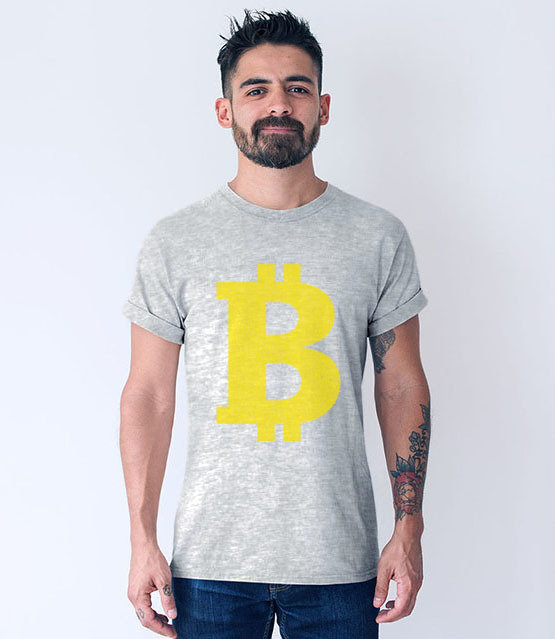 Bitcoinowy minimalizm koszulka z nadrukiem bitcoin kryptowaluty mezczyzna jipi pl 1879 57