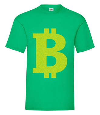 Bitcoinowy minimalizm - Koszulka z nadrukiem - Kryptowaluty - bitcoin - Męska