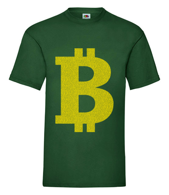 Bitcoinowy minimalizm - Koszulka z nadrukiem - Kryptowaluty - bitcoin - Męska