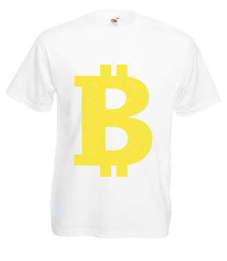 Bitcoinowy minimalizm - Koszulka z nadrukiem - Kryptowaluty - bitcoin - Męska