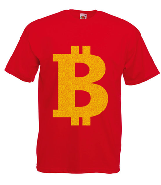 Bitcoinowy minimalizm - Koszulka z nadrukiem - Kryptowaluty - bitcoin - Męska
