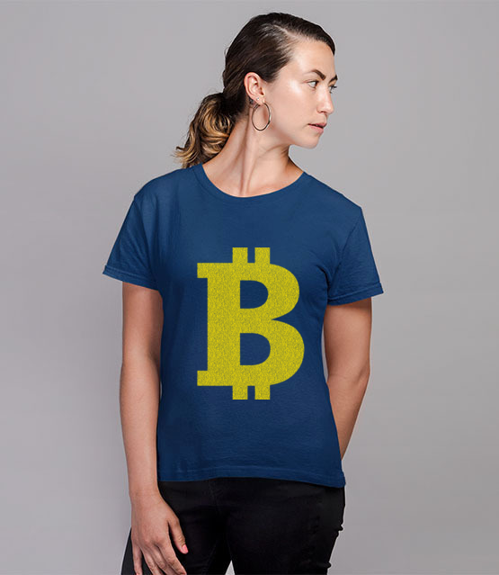 Bitcoinowy minimalizm koszulka z nadrukiem bitcoin kryptowaluty kobieta jipi pl 1879 80