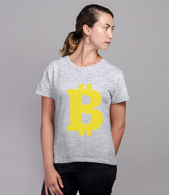 Bitcoinowy minimalizm koszulka z nadrukiem bitcoin kryptowaluty kobieta jipi pl 1879 81
