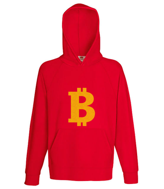 Bitcoinowy minimalizm - Bluza z nadrukiem - Kryptowaluty - bitcoin - Męska z kapturem
